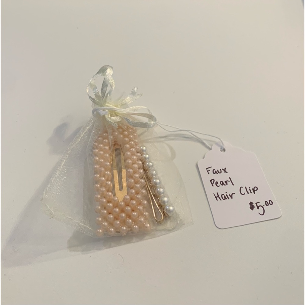 Faux Pearl Hair Clips